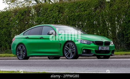 Bicester,Oxon,UK - April 23rd 2023. 2018 BMW 440   travelling on an English country road Stock Photo