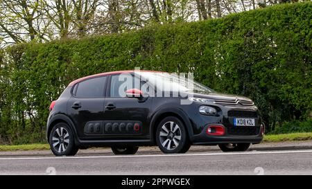 Bicester,Oxon,UK - April 23rd 2023. 2018 CITROEN C3  travelling on an English country road Stock Photo