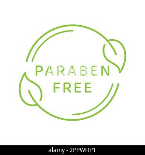 Paraben free vector label set Stock Vector