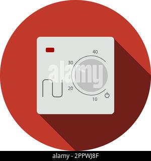 Warm Floor Wall Unit Icon Stock Vector
