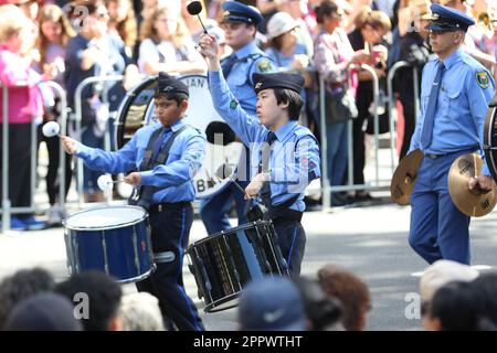 Sydney, Australia. 25th April 2023. The annual ANZAC Day parade along Elizabeth Street in the Sydney city centre. Credit: Richard Milnes/Alamy Live News Stock Photo