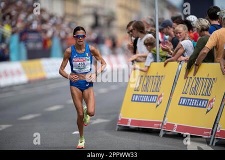 Anna Incerti participating in the Marathon of the European Athletics Championships in Munich 2022. Stock Photo