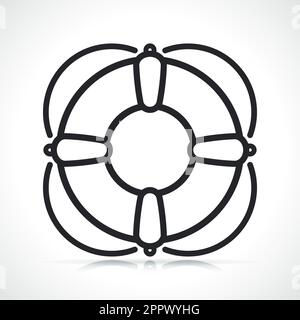 life buoy or lifesaver icon Stock Vector