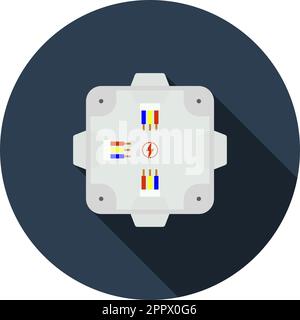 Electrical Junction Box Icon Stock Vector