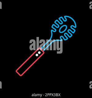 Kitchenware spaghetti spoon vector icon Stock Vector