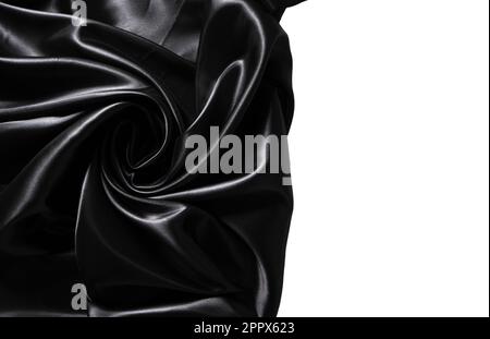 Silk, satin fabric on white background Stock Photo
