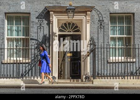 Downing Street, London, UK. 25th April 2023.  Suella Braverman QC MP, Secretary of State for the Home Department, attends the weekly Cabinet Meeting at 10 Downing Street. Photo by Amanda Rose/Alamy Live News Stock Photo