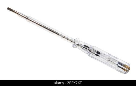 slotted test indicator slotted screwdriver isolated on white background Stock Photo