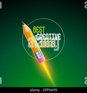 Best Creative Ideas typographic vector design Stock Vector
