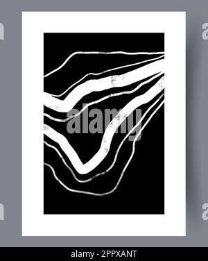 Minimalistic hand drawn printable wall art Stock Vector