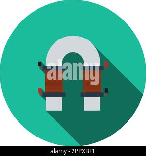 Electric Magnet Icon Stock Vector