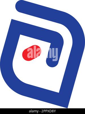 abstract AD letter icon illustration vector concept  design template Stock Vector
