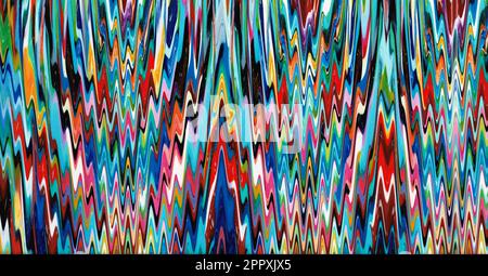 Abstract motley bright wave colorful glitches of painted images Stock Photo