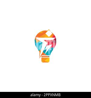 Fit Idea Logo Template Design. Man Fitness with bulb logo design. Stock Vector