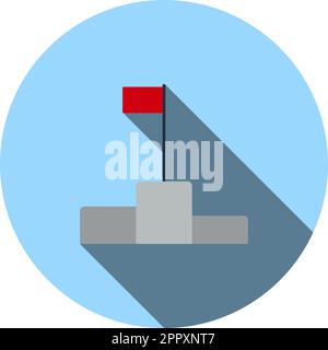 Pedestal line icon concept. Pedestal flat vector symbol, sign, outline ...