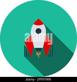 Startup Rocket Icon Stock Vector