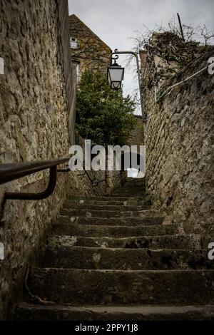 view on the city of Chateau Landon in Seine et Marne in France Stock Photo