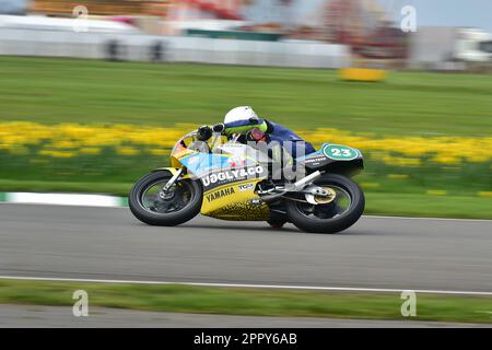 Gary Vines, Yamaha TZ250L, Hailwood Trophy featuring the Sheene Trophy, two 7 lap races over the weekend for two stroke Grand Prix 250cc and 350cc mac Stock Photo