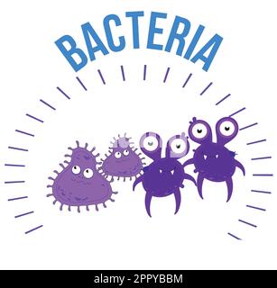 virus bacteria icons isolated on white background Stock Vector