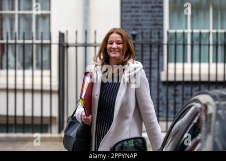 London, England, UK. 25th Apr, 2023. Secretary of State for Education GILLIAN KEEGAN is seen outside 10 Downing Street. (Credit Image: © Tayfun Salci/ZUMA Press Wire) EDITORIAL USAGE ONLY! Not for Commercial USAGE! Stock Photo