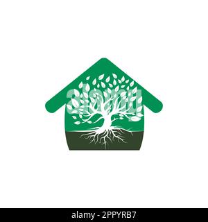 Home Tree Roots vector logo design Stock Vector Image & Art - Alamy