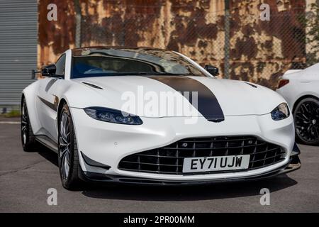 2021 Aston Martin Vantage F1 Edition, on display at the April Scramble held at the Bicester Heritage Centre on the 23rd April 2023 Stock Photo