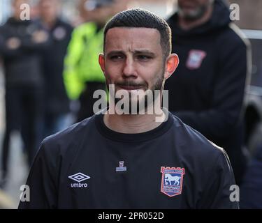 Conor Chaplin of Ipswich Town arrives during the Sky Bet Championship ...