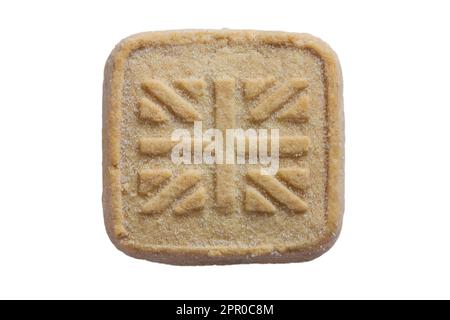 all butter shortbread biscuit to commemorate The Coronation of HM King Charles III 2023 from M&S isolated on white background Stock Photo