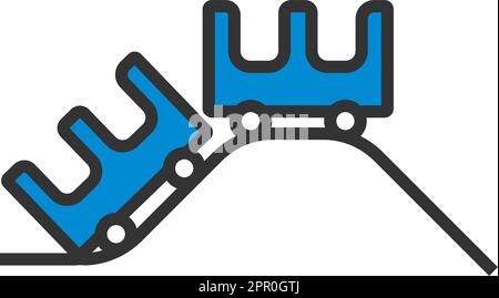 Small Roller Coaster Icon Stock Vector