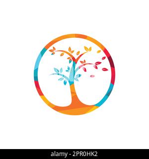 Tree logo design. Minimalist green tree logo symbol Stock Vector Image ...