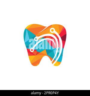 Dental tech vector logo design. Dental repair logo template. Stock Vector
