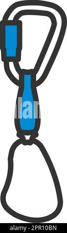 Alpinist Quickdraw Icon Stock Vector