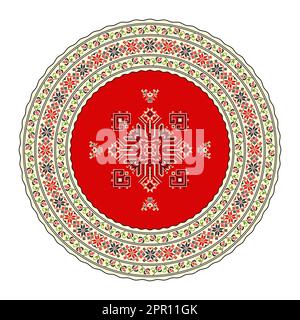 Romanian round design element 13 Stock Vector