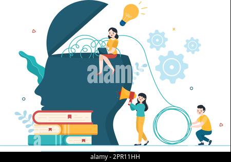 Life Coach for Consultation, Education, Motivation, Mentoring Perspective and Self Coaching in Template Hand Drawn Cartoon Flat Illustration Stock Vector