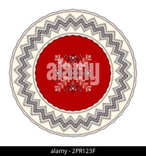 Romanian round design element 16 Stock Vector