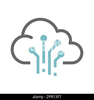 Cloud data storage vector icon Stock Vector