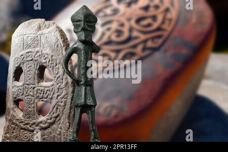 A representation of the God Odin the chief deity of the Viking religion Stock Photo