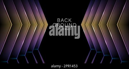 illustration of arrow dark blue curtains gate for ecommerce signs retail shopping, advertisement business agency, ads campaign marketing launching, backdrops space, landing pages, headers webs, motion Stock Vector