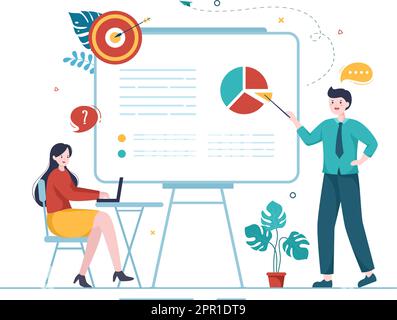 Life Coach for Consultation, Education, Motivation, Mentoring Perspective and Self Coaching in Template Hand Drawn Cartoon Flat Illustration Stock Vector