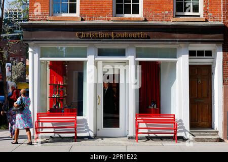 Christian Louboutin, 59 Horatio St, New York, NYC storefront photo of a  fashion designer boutique in Manhattan's West Village Meatpacking District  Stock Photo - Alamy