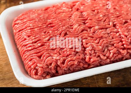 Grass Fed Raw Ground Beef Ready to Cook Stock Photo