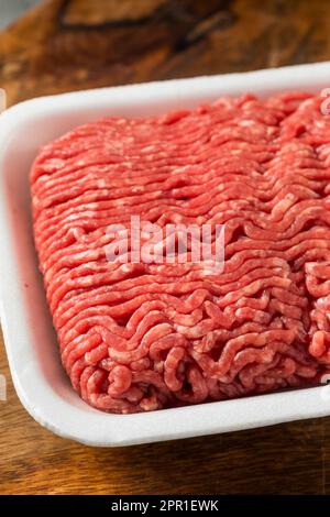 Grass Fed Raw Ground Beef Ready to Cook Stock Photo
