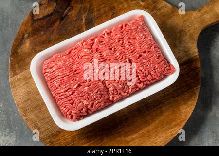 Grass Fed Raw Ground Beef Ready to Cook Stock Photo