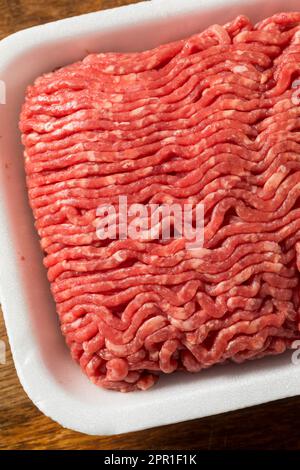 Grass Fed Raw Ground Beef Ready to Cook Stock Photo