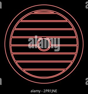 Neon viking shield red color vector illustration image flat style Stock Vector