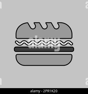 Subway Sandwich vector icon. Fast food sign Stock Vector