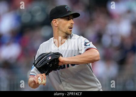 St. Louis, USA. 17th July, 2023. Miami Marlins starting pitcher Bryan  Hoeing (78) throws to the plate during a MLB regular season game between  the Miami Marlins and St. Louis Cardinals, Monday