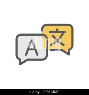 Language translation line vector simple icon Stock Vector Image & Art ...