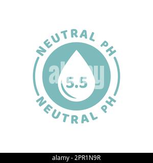 Neutral pH 5,5 vector line label Stock Vector