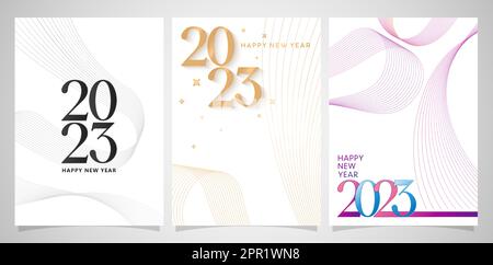 2023 number poster Stock Vector